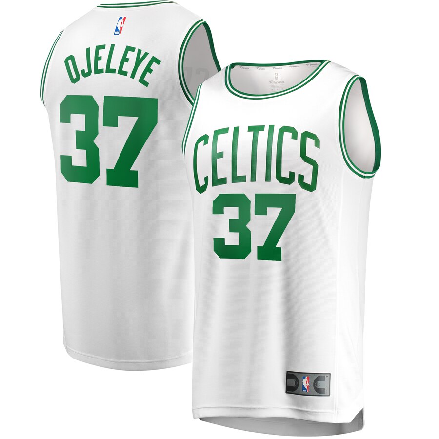 Men's Boston Celtics Semi Ojeleye #37 Fast Break Fanatics Branded Association Edition Replica Player White Jersey 2401VXZT